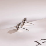 0.50 TCW Round Cut Moissanite Floral Halo Earrings in Gold 10