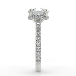 Stunning 2.45 CT Cushion Moissanite Engagement Ring with Hidden Halo & Pave Design 7