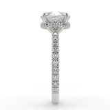 Stunning 2.45 CT Cushion Moissanite Engagement Ring with Hidden Halo & Pave Design 7