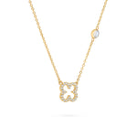 0.25 CT Round Emerald Lab Made Diamond-June Birthstone Floral Necklace 4