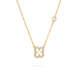 0.25 CT Round Emerald Lab Made Diamond-June Birthstone Floral Necklace 4