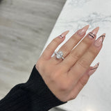 Stunning 3.0 CT Oval Moissanite Engagement Ring with Hidden Halo & Pave Design 3