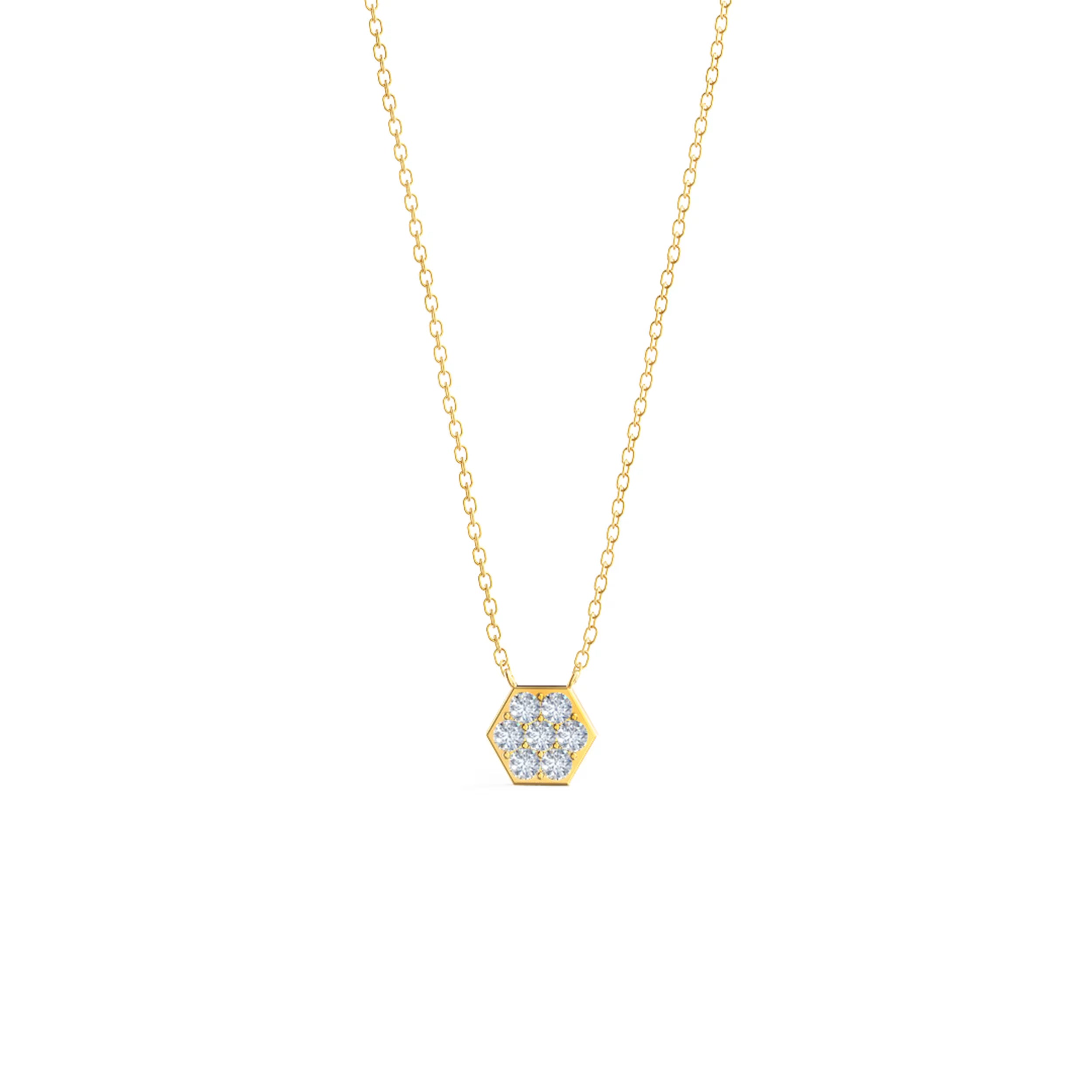 0.30 CT Round Moissanite Diamond Pendant Necklace in Solid Gold 6