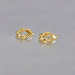 Stunning Twisted Hoops Earrings in Gold 9