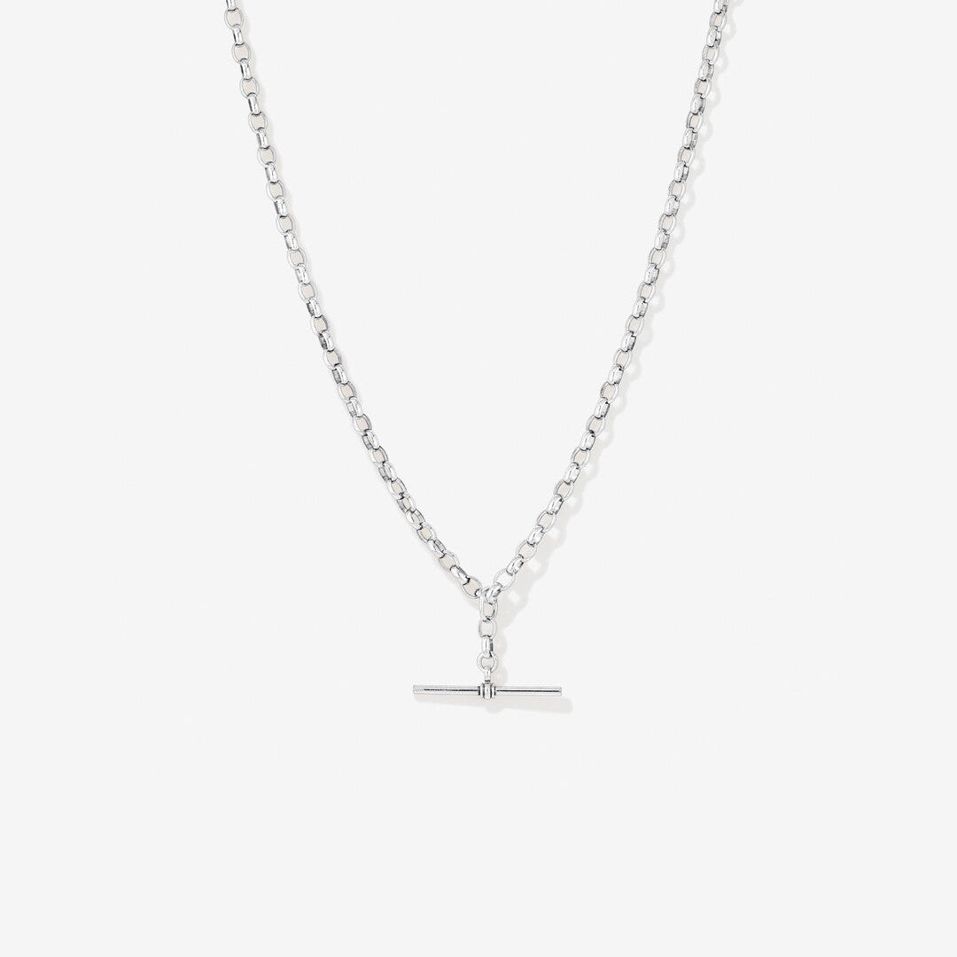 Round Cut Cubic Zirconia in 925 Sterling Silver Necklace 1