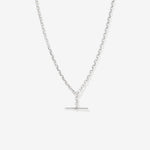 Round Cut Cubic Zirconia in 925 Sterling Silver Necklace 1