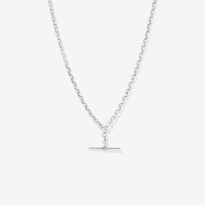 Round Cut Cubic Zirconia in 925 Sterling Silver Necklace