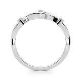 Stunning 0.10 CT Round Moissanite Stones Twig Wedding Bands 2