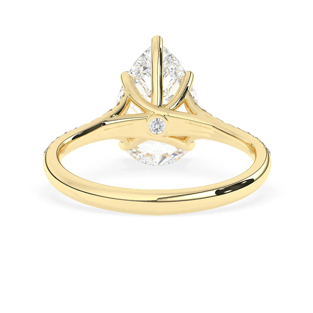 Stunning 2.0 CT Pear Moissanite Engagement Ring with Split Shank Design 2
