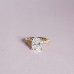 Classic 3.0 CT Cushion Moissanite Engagement Ring with Hidden Halo & Pave Design 1