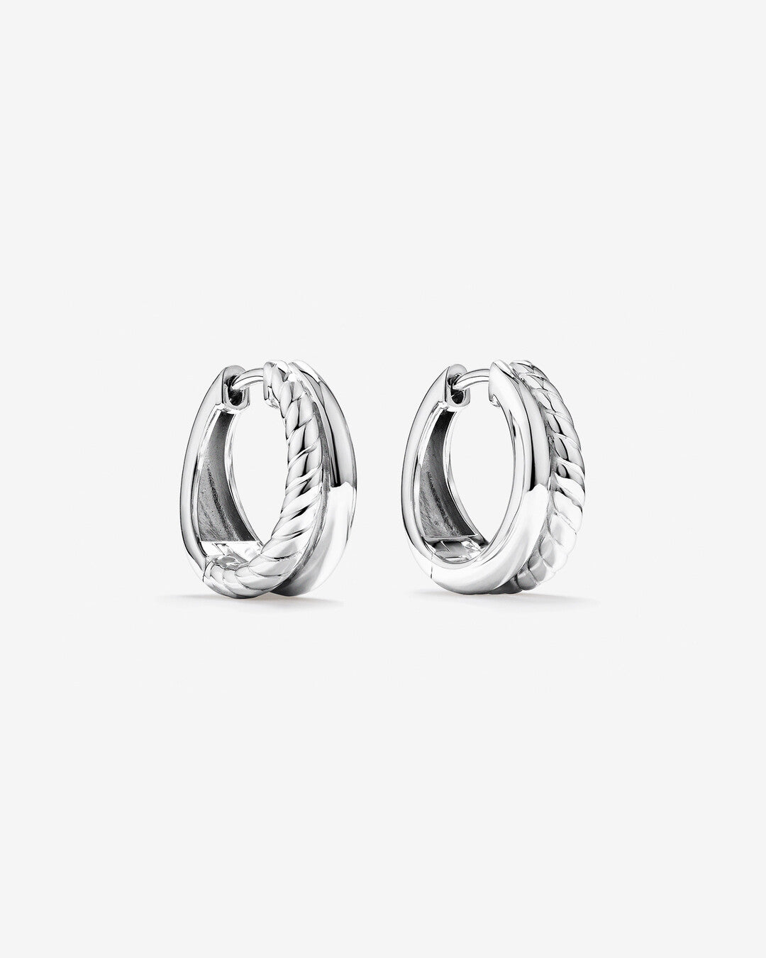 Round Cut Cubic Zirconia in 925 Sterling Silver Earrings 1