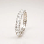 Stunning 0.80 CT Emerald Moissanite Stones Full Eternity Wedding Band 2