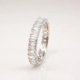 Stunning 0.80 CT Emerald Moissanite Stones Full Eternity Wedding Band 2