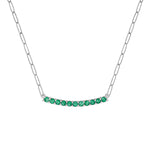 2 CT Round Emerald Lab Made Diamond-May Birthstone Necklace 8