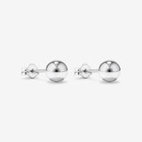 Round Cut Cubic Zirconia in 925 Sterling Silver Earrings 3