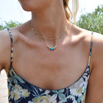 0.06 CT Round Topaz Lab Made Diamond- December Birthstone Necklace 2