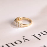 Stunning 0.3 TCW Oval Moissanite Stones Half Eternity Wedding Band 9