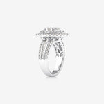 Stunning 2.5 TCW Round Moissanite Engagement Ring in Clusters  Design 3