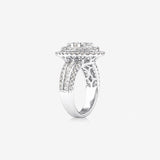 Stunning 2.5 TCW Round Moissanite Engagement Ring in Clusters  Design 3