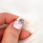 Stunning 1.95 CT Oval Moissanite Engagement Ring with Three Stone Design 8