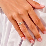 1.0 CT Round Cut Moissanite Bridal Ring Set with Round Wedding Bands 8