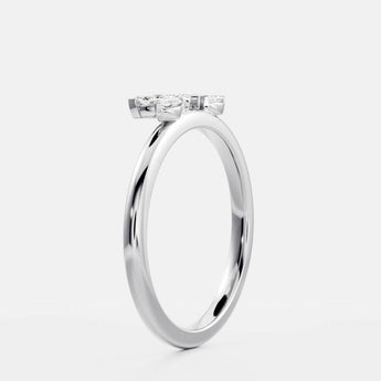 Stunning 0.10 CT Round Moissanite Stones Crown Wedding Bands 4