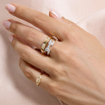 Stunning 0.41 TCW Round Moissanite Stones Harness Wedding Band 6