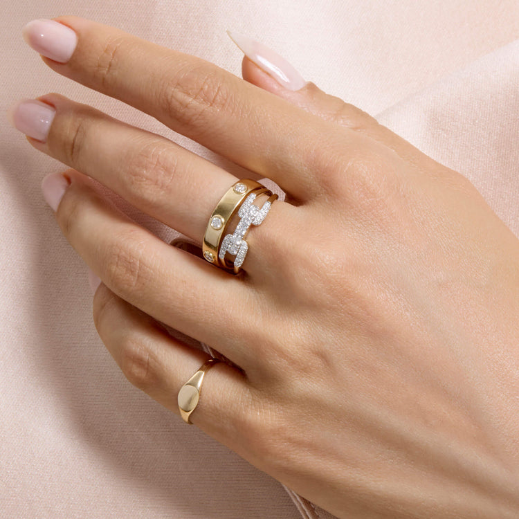 Stunning 0.41 TCW Round Moissanite Stones Harness Wedding Band 6