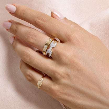 Stunning 0.41 TCW Round Moissanite Stones Harness Wedding Band 6