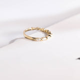 Stunning 0.2 TCW Marquise Moissanite Stones Half Eternity Wedding Bands 10
