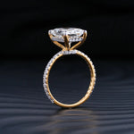 Stunning 5.0 CT Radiant Moissanite Engagement Ring with Double Hidden Halo & Pave Design 5