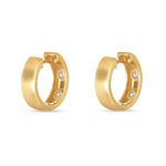 0.40 TCW Round Cut Moissanite Flush Huggies Earrings in Gold 6