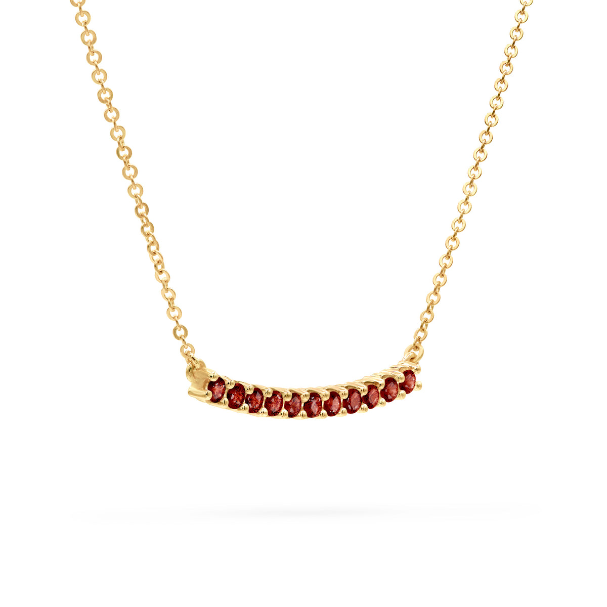 1.38 TCW Round Garnet Lab Made Diamond- January Birthstone Necklace 4