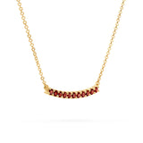 1.38 TCW Round Garnet Lab Made Diamond- January Birthstone Necklace 4