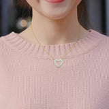 Round Cut Cubic Zirconia in 925 Sterling Silver Necklace 1