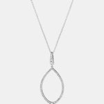 Round Cut Cubic Zirconia in 925 Sterling Silver Necklace 1