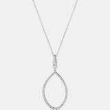 Round Cut Cubic Zirconia in 925 Sterling Silver Necklace 1