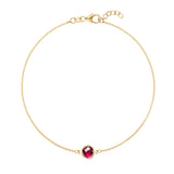 0.84 CT Round Ruby Lab Made Diamond- July Birthstone Solitaire Bracelet 1