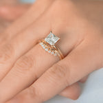 Stunning 1 CT Princess Moissanite Engagement Ring With Solitaire Design 7