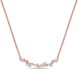 Round Cut Cubic Zirconia in 925 Sterling Silver Necklace 12