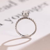 Stunning 1.5 - 2.5 CT Radiant Moissanite Engagement Ring with Pave & Hidden Halo Design 10