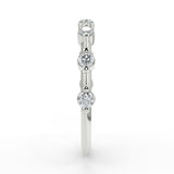 Stunning 0.28 TCW Round Moissanite Stones Dainty Wedding Band 7