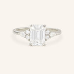 Stunning 2.0 CT Marquise Moissanite Engagement Ring with Cluster Design 4