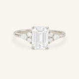 Stunning 2.0 CT Marquise Moissanite Engagement Ring with Cluster Design 4