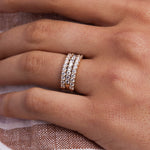 1.32 TCW Round Topaz Lab Made Diamond- April Birthstone Wedding Band 7