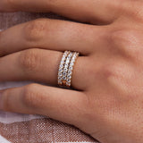 1.32 TCW Round Topaz Lab Made Diamond- April Birthstone Wedding Band 7