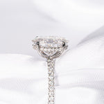 Stunning 3.50 CT Oval Cut Moissanite Engagement Ring with Hidden Halo & Pave Design 3