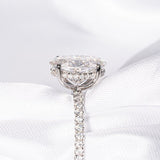 Stunning 3.50 CT Oval Cut Moissanite Engagement Ring with Hidden Halo & Pave Design 3