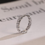 Stunning 0.4 TCW Princess Moissanite Stones Full Eternity Wedding Band 9