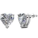 Round Cut Cubic Zirconia in 925 Sterling Silver Earrings 1